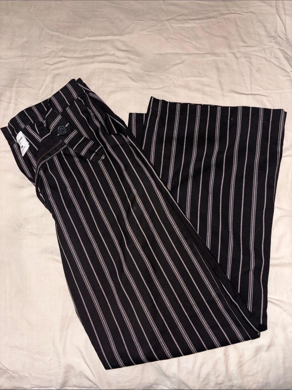 Social tourist high rise pinstripe trousers